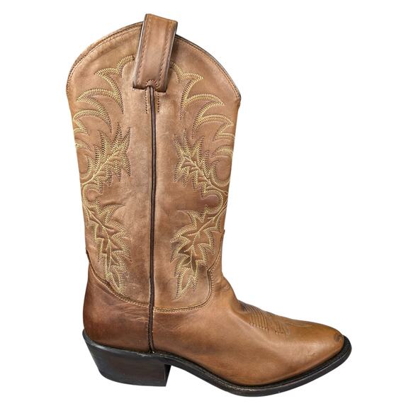 Tony Lama Mens Stallion Brown Leather Western Cowboy Boot Size US 8.5 D